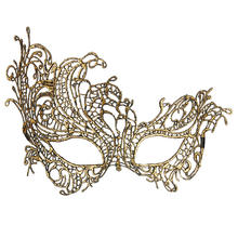 Maske Barock aus Spitze, gold