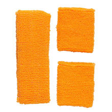Schweißbänder mit Stirnband, Frottee, orange