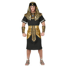 NEU Herren-Kostm Pharao / gypter, schwarz mit Grtel, Kragen und Kopfbedeckung, Gr. S
