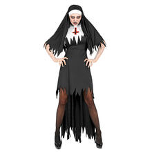 NEU Damen-Kostm Horror-Nonne, Kleid mit Haube und Rock, Gr. XS