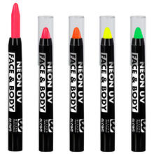 NEU Neon-Schminkstift auf Wasserbasis, herausdrehbar, leuchtet unter UV-Licht, 3,5 ml - Verschiedene Farben