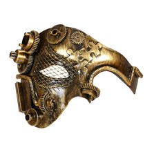 Halbmaske Steampunk, kupferfarben