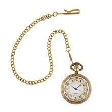 NEU Steampunk Taschenuhr mit Kette, goldfarben