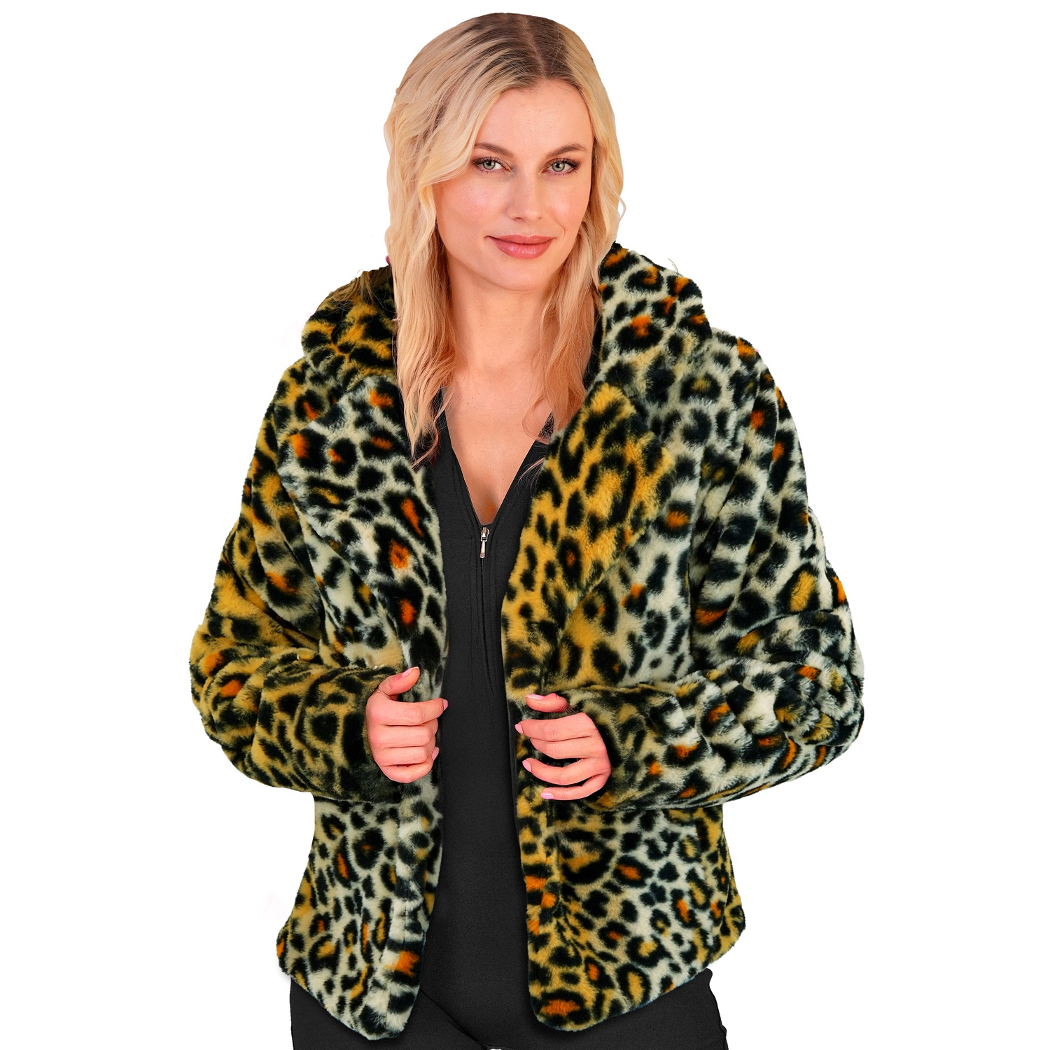 NEU Damen-Jacke Leo-Muster, Gr. S-M
