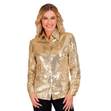 NEU Damen-Kostm Pailletten-Bluse gold, Gr. S-M
