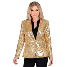 NEU Damen-Kostm Pailletten-Blazer gold, Gr. S