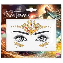 Glitzersteine f�rs Gesicht, Diamanten, gelb