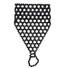 NEU Charleston Perlen-Armband, schwarz