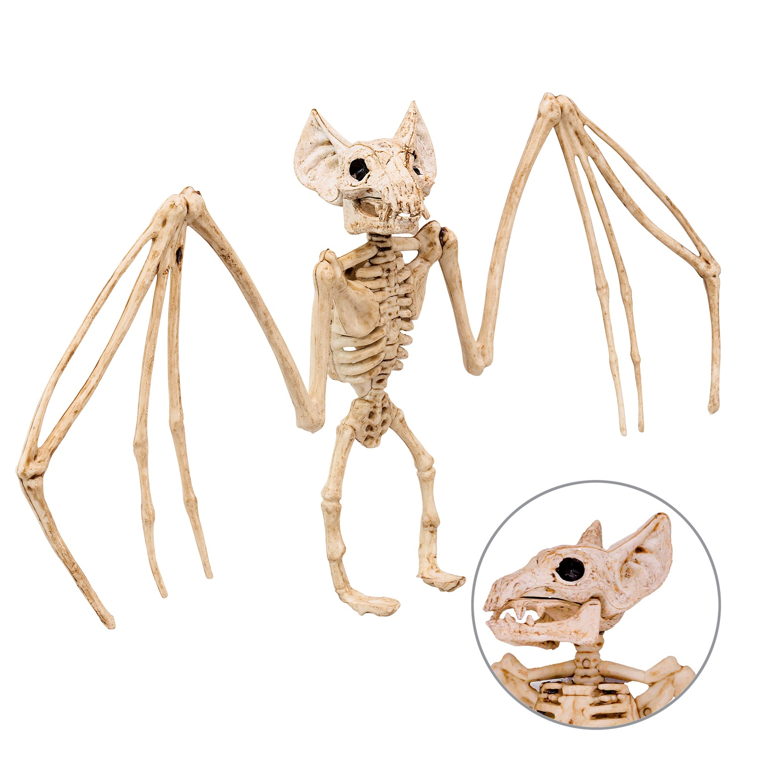 NEU Halloween-Deko-Figur Fledermaus-Skelett, 30cm