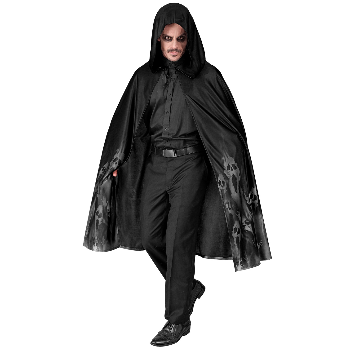 NEU Umhang Halloween Geister, mit Kapuze, schwarz, 120cm