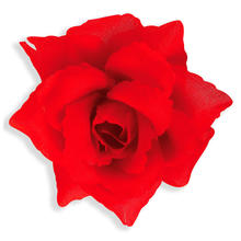 Brosche rote Rose, 10 cm