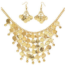 Orient-Set, Ohhringe und Kette mit Goldmnzen