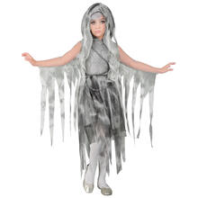 NEU Kinder-Kostüm Ketten-Geist, Kleid mit Kapuze, inkl. Kette - Verschiedene Größen (128-158)