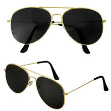 Brille Pilot, mit goldenem Rahmen