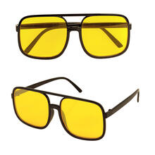 NEU Brille 90er HipHop, gelbe Glser