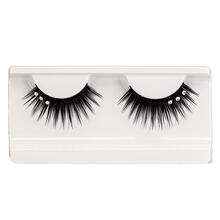 NEU Knstliche Wimpern, 1 Paar mit Wimpernkleber, Schwarz mit Kristall-Strass