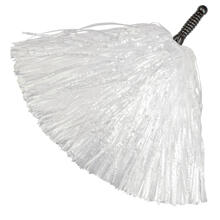 Pompon / Pom Pom mit Griff, 1 Stck, Wei