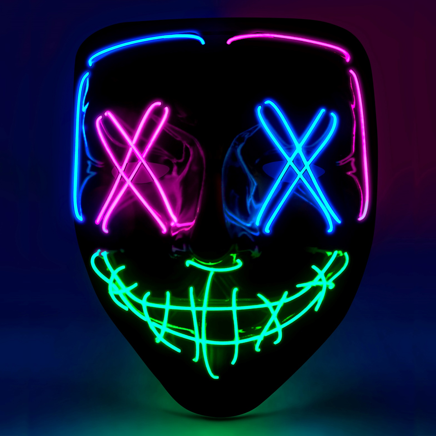 NEU LED-Maske Halloween bunt, grenverstellbar
