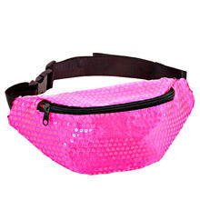 NEU Bauchtasche / Grteltasche mit Pailletten, Neon-Pink