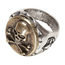 Ring mit Totenkopf und gekreuzten Knochen