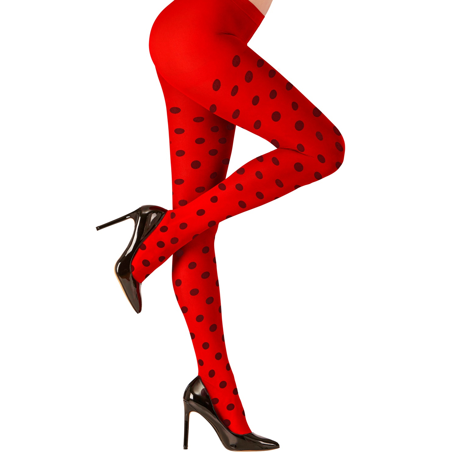 NEU Strumpfhose Marienkfer, schwarz-rot, Gr. S-M