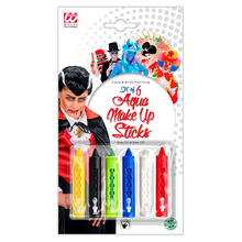 NEU Aqua-Schminkstifte auf Wasserbasis, 6er-Set, fr Kinderschminken & Karneval