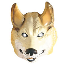 SALE Maske Wolf aus Plastik, beige