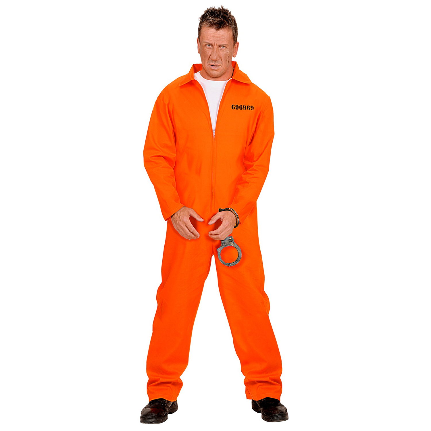 NEU Kostüm Amerikanischer Häftling / Sträfling, Overall, Orange, Größe S