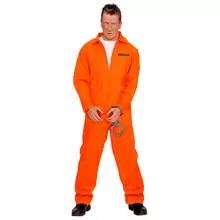 NEU Kostüm Amerikanischer Häftling / Sträfling, Overall, Orange - verschiedene Größen (S-XXL)