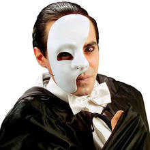 Maske Phantom Halbmaske, weiß