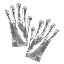 Handschuhe Alien, silber mit langen dicken Fingern