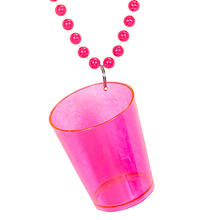 SPARPACK! Kette mit Schnapsglas Neon-Pink, 12 Stk.