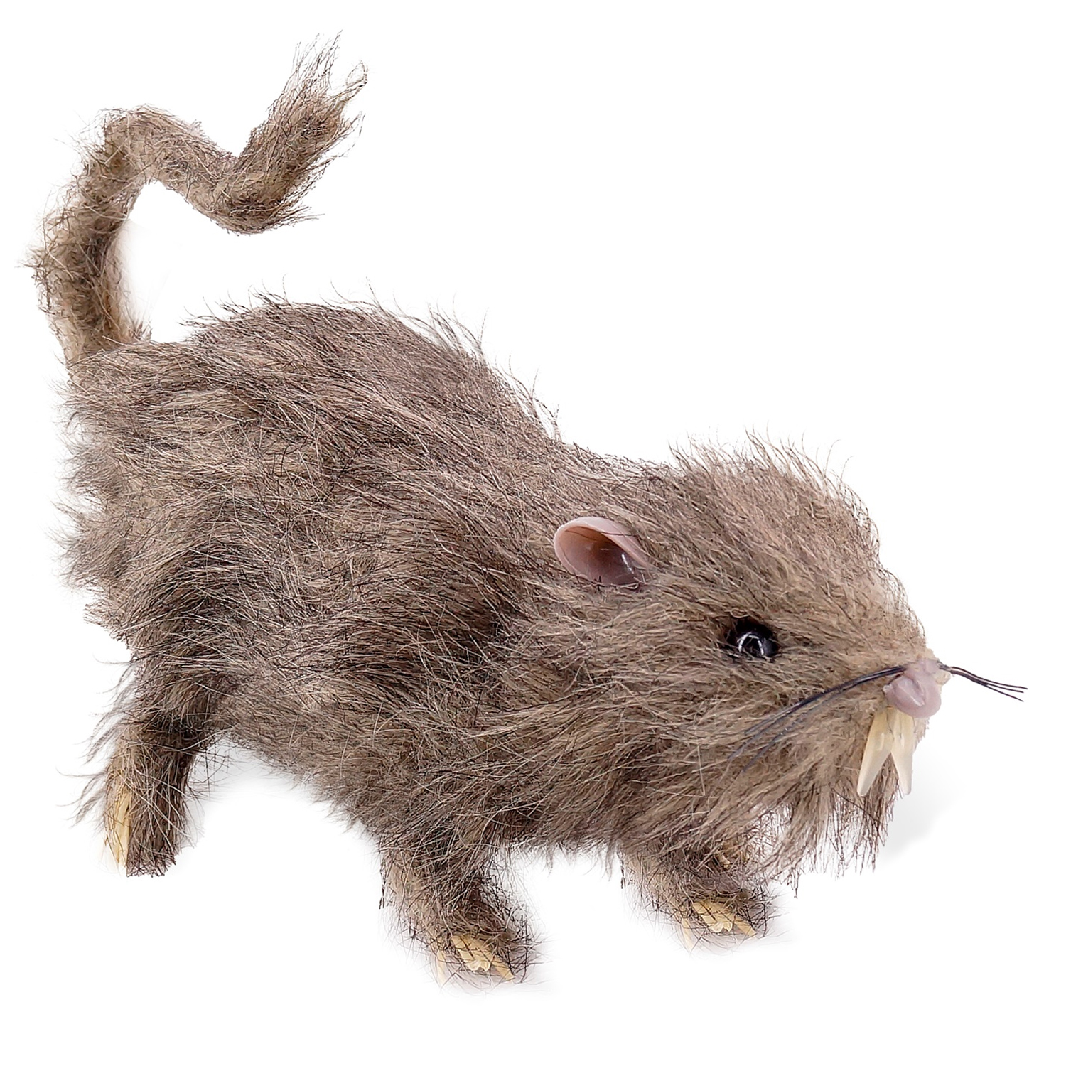 NEU Halloween-Deko-Figur haarige Ratte, 21cm