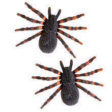 Deko Spinnen, beflockte Taranteln, 10 cm, 2 Stck