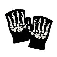 NEU Handschuhe Skelett, fingerlos, Einheitsgre