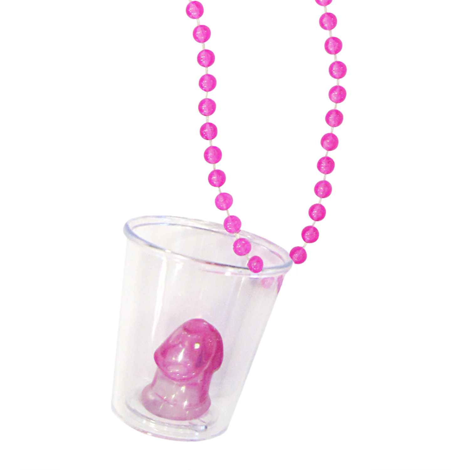 NEU Halskette aus Perlen mit Willy-Shotglas fr JGA / Junggesellen-gesellinnen-Abschied