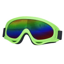SALE Brille Skifahrer mit verspiegelten Glsern, neon-grn
