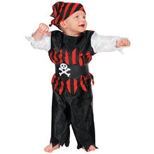 Kleinkind-Kostüm Pirat, rot/schwarz, Gr. 86