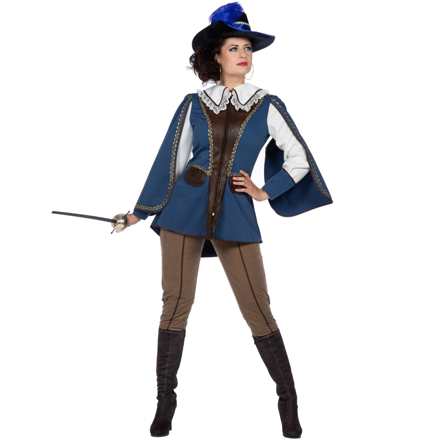 NEU Damen-Kostüm Lady Musketier, Jacke und Hose, Gr. 36
