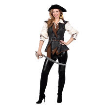 NEU Damen-Kostm Luxus-Piratin, Jacke mit Grtel, Gr. 36