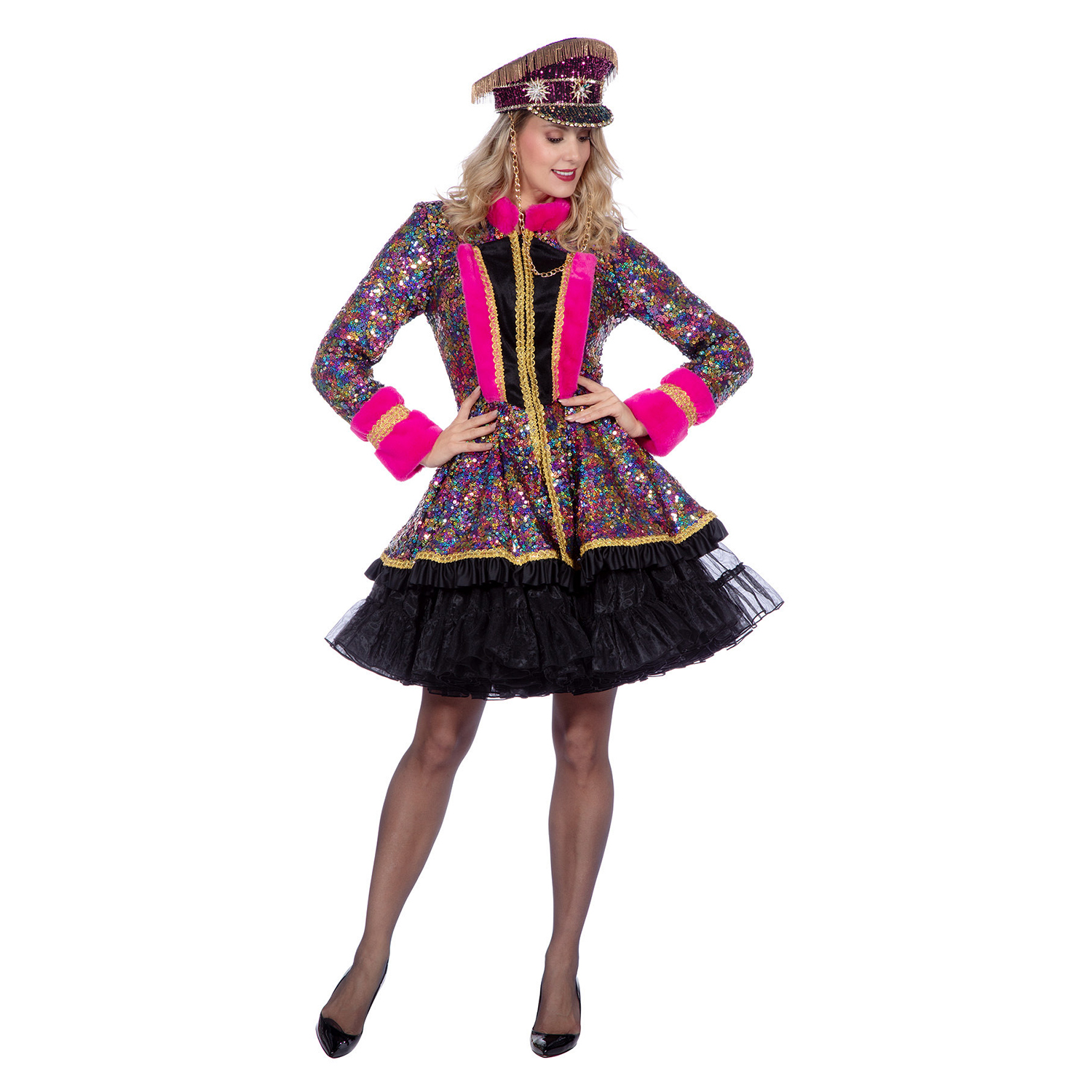 NEU Damen-Kostm Luxus Pailletten-Jacke, mehrfarbig, Gr. 36