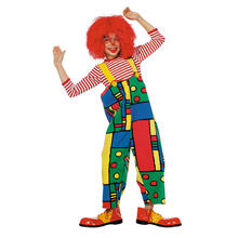 NEU Kinder-Kostüm Clown-Latzhose Mondrian, bunt, Gr. 116