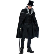 NEU Herren-Kostm Gothic-Cape, Jacke mit angenhtem Umhang, Gr. S / 48