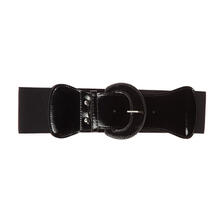 Grtel mit groer Schnalle, schwarz
