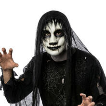 NEU Maske Halloween-Tod, mit Kapuze und schwarzem T�ll