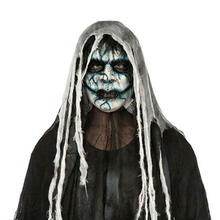 NEU Maske Halloween-Geist, mit Kapuze und langen Fransen