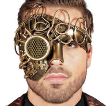 Maske Steampunk Halbmaske, gold