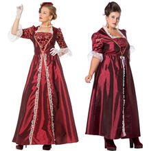 Damen-Kostüm Rokoko-Dame, weinrot - Verschiedene Größen (38-48)