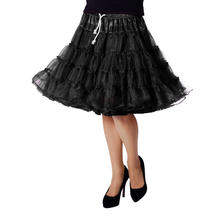 Petticoat-Deluxe, mehrlagig, knielang, schwarz