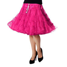 Petticoat-Deluxe, mehrlagig, knielang, pink
